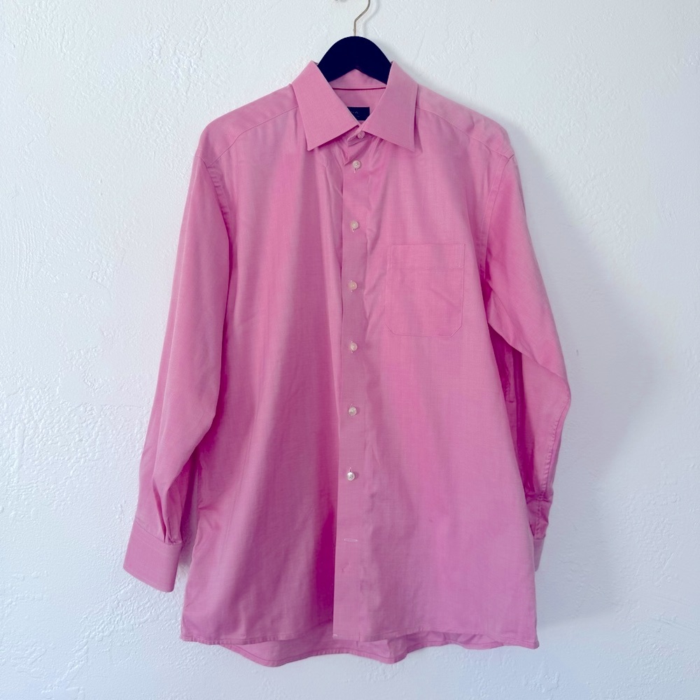 Eton Pink Dress Shirt Neck Size 17.5